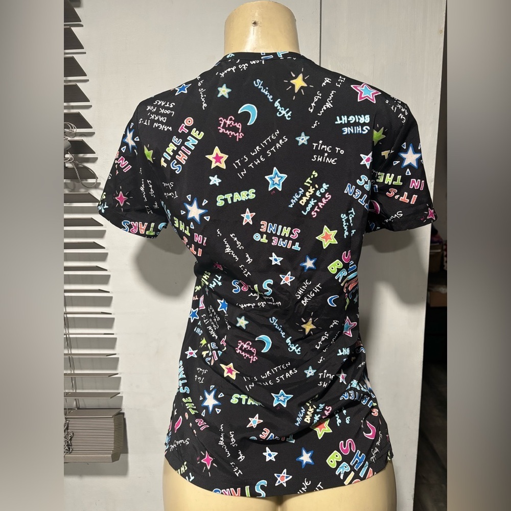 Koi Multicolor Graphic Women's Short Sleeve Tee - Picture 3 of 8
